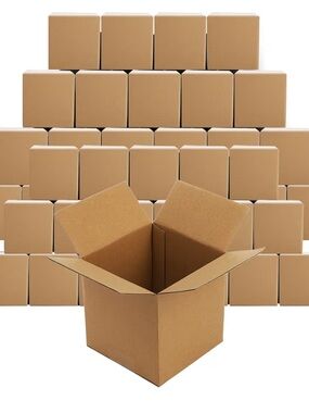 Bulk Kraft Cardboard Moving Boxes - Open & Stackable
